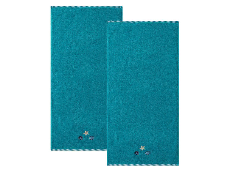 Gehe zu Vollbildansicht: MIOMARE® Handtücher, 2 Stück, 50 x 100 cm, dekorative Bordüre, aus reiner Baumwolle - Bild 5