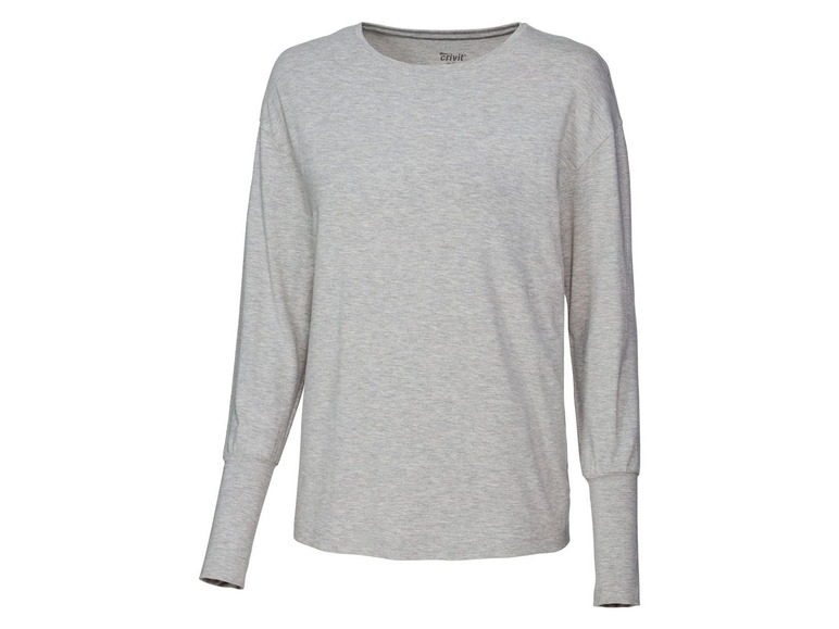 Ein graues Langarmshirt von Crivit.