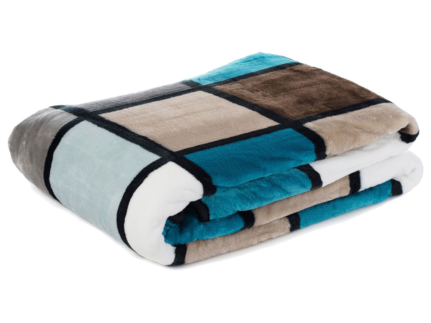 Gözze Cashmere-Feeling Decke Antigua 150 x 200 cm (aqua / taupe / petrol) | 04021626348259 Gözze Cashmere-Feeling Decke Antigua 150 x 200 cm (aqua / taupe / petrol) | 04021626348259