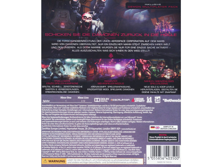 Gehe zu Vollbildansicht: Bethesta Doom (Day One Edition) - Konsole XBox One - Bild 2