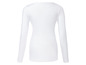 Weißes Langarmshirt für Damen.