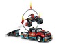 LEGO Technic: Stunt-Truck mit fliegender Motorradbühne.