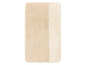 Eine beige Badematte mit einem helleren Streifen.