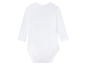 Weißer Baby-Body mit langen Ärmeln