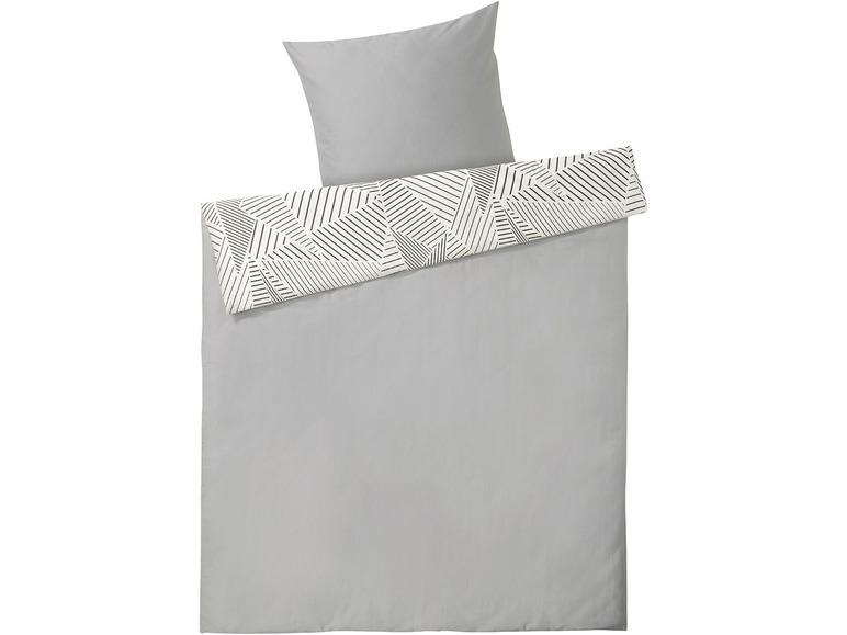 Gehe zu Vollbildansicht: MERADISO® Satin Bettwäsche, 155x220 cm, zum Wenden, mit Reißverschluss, aus Baumwolle - Bild 10