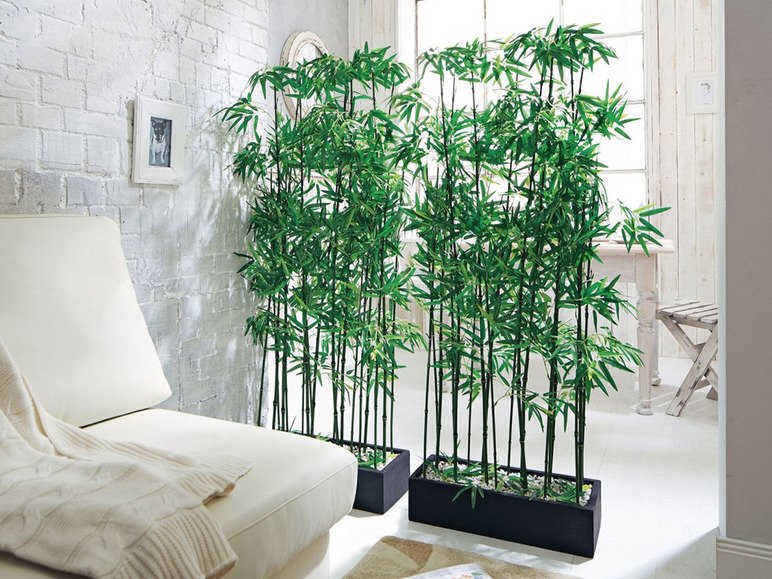 Gehe zu Vollbildansicht: Pureday Raumteiler Kunstpflanze Bambus - Bild 1