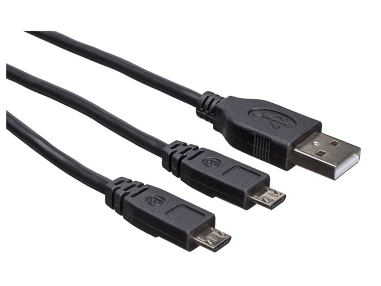 Gehe zu Vollbildansicht: Bigben USB Y-Ladekabel, für PS4-Controller, 300 cm Länge - Bild 2