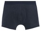 Dunkelblaue Boxershorts.
