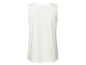 Weißes Tanktop mit Spitze am Ausschnitt.