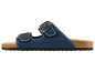 Blaue Sandalen mit Schnallen und Korksohle