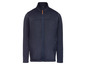 Eine dunkelblaue Fleecejacke mit Reißverschluss.