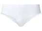 Weiße Damen-Unterhose mit Spitze.
