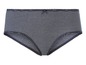 Gestreifte Damen-Unterhose mit Spitze.