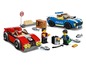 LEGO City Polizeiauto und Rennwagen mit Minifiguren.
