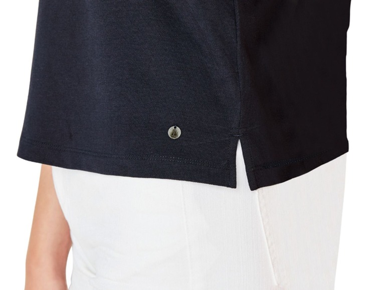 Gehe zu Vollbildansicht: ESMARA® Poloshirt Damen, in Pikee-Qualität, mit Seitenschlitzen, mit Baumwolle und Elasthan - Bild 5