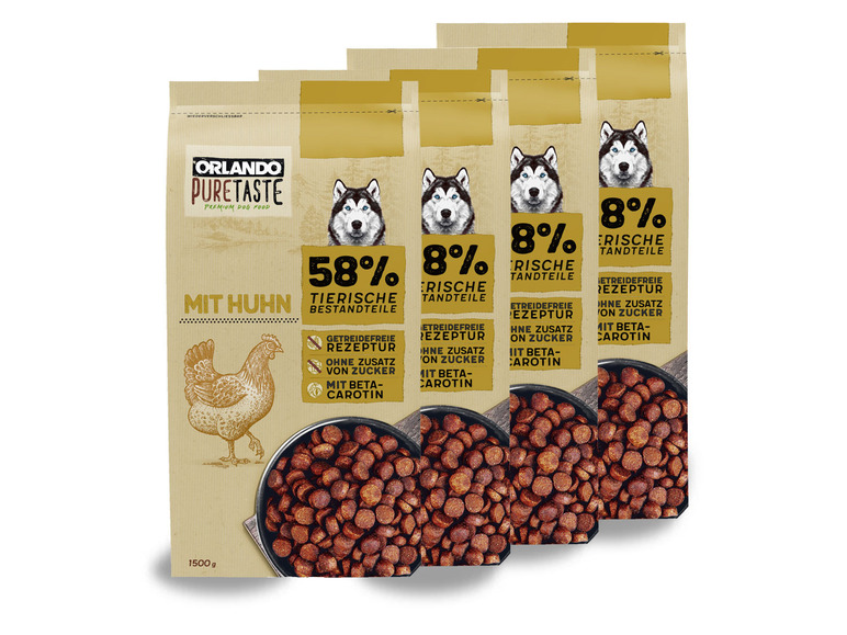 ORLANDO Pure Taste mit Huhn (4 x 1,5 kg) für 14,99€ von Lidl