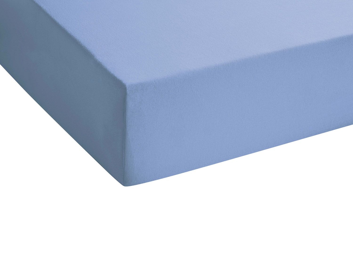 BIBERNA Feinjersey Spannbettlaken (Blau, 90 - 100 x 200 cm) – Bild 2 von 3