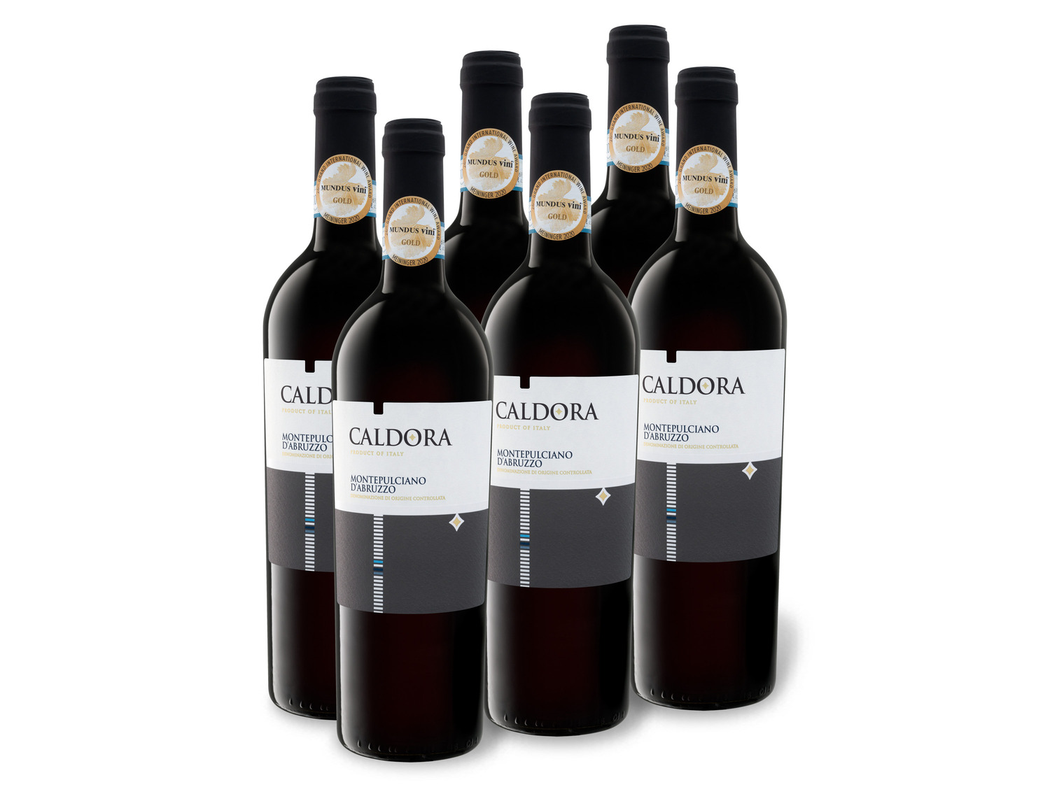 Caldora Rotwein x 6 Weinpaket d\'Abruzzo Montepulciano trocken, DOC 0,75-l-Flasche