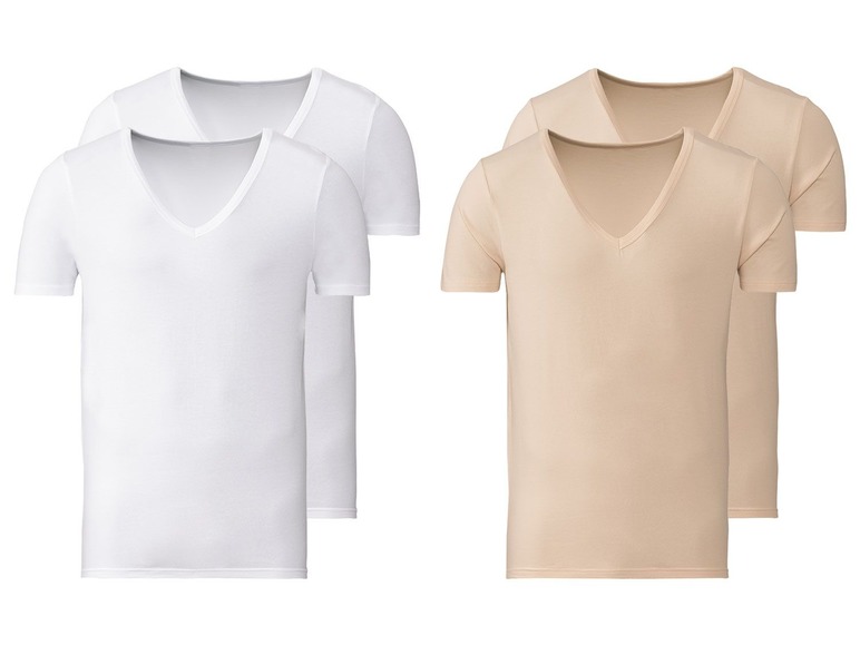 Gehe zu Vollbildansicht: LIVERGY® 2 Herren Unterhemden, feuchtigkeitsregulierend, mit V-Ausschnitt - Bild 1