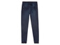 Dunkelblaue Jeans mit elastischem Bund.