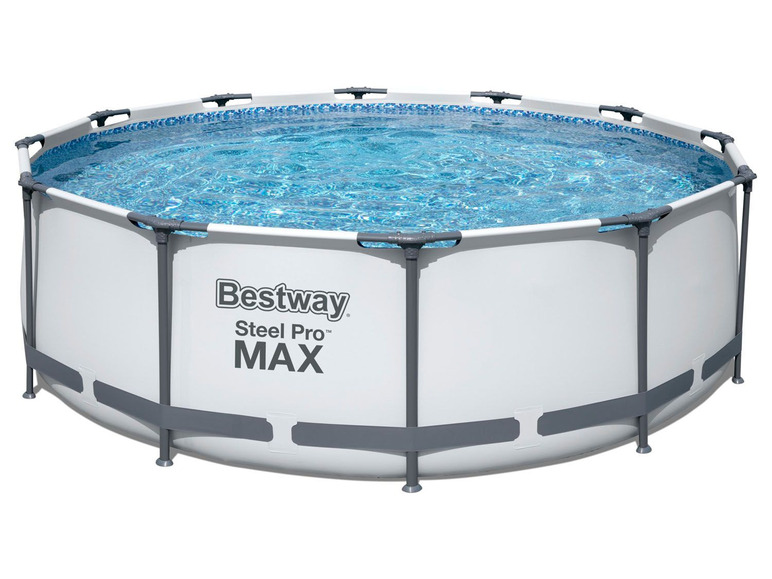 Bestway Pool »Steel ProMAX™«, Stahlrahmenpool-Set, Filterpumpe, Sicherheitsleiter 366x100 cm | Swimmingpools