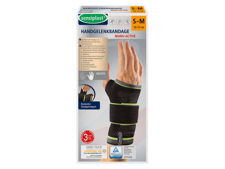 Gehe zu Vollbildansicht: SENSIPLAST® Strumpfbandage, für Handgelenke, mit eingearbeiteter Pelotte, Stabilitätsstab - Bild 5