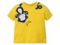 Gelbes Baby-T-Shirt mit Affen- und Bananen-Motiv.