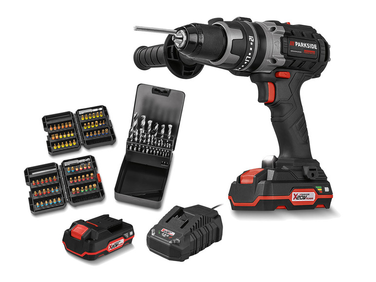 PARKSIDE PERFORMANCE 20 V cordless combi drill starter set »PSBSAP 20