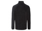 Schwarzes Fleece-Jack mit Stehkragen.