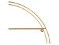 Goldene Wandregal in Halbkreisform.