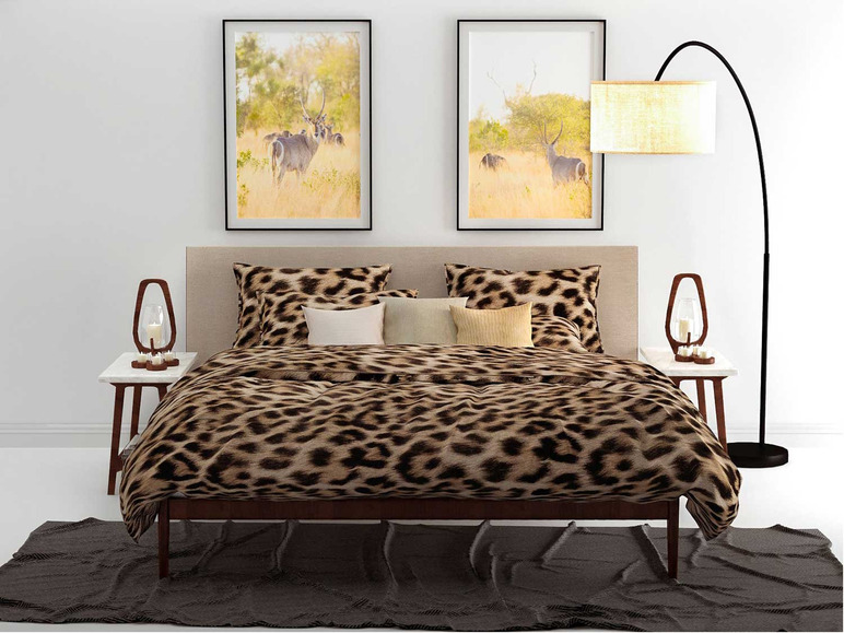 Gehe zu Vollbildansicht: Face-2-Face Flanell Bettwäsche »Leopardenmuster«, hochwertige Färbetechnik - Bild 1