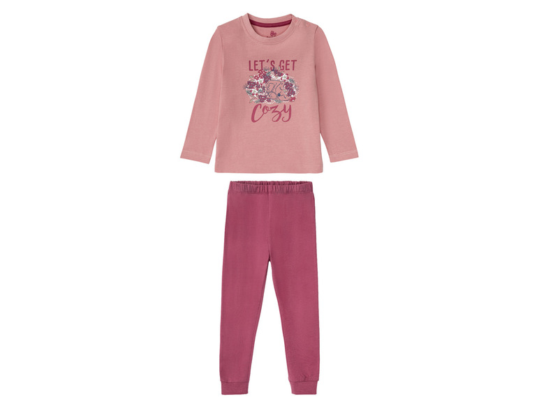 Gehe zu Vollbildansicht: LUPILU® Kleinkinder Pyjama Mädchen, aus reiner Baumwolle - Bild 2