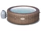 Ein aufblasbares Whirlpool mit Rattan-Optik und einer Pumpe von Lay-Z-Spa.
