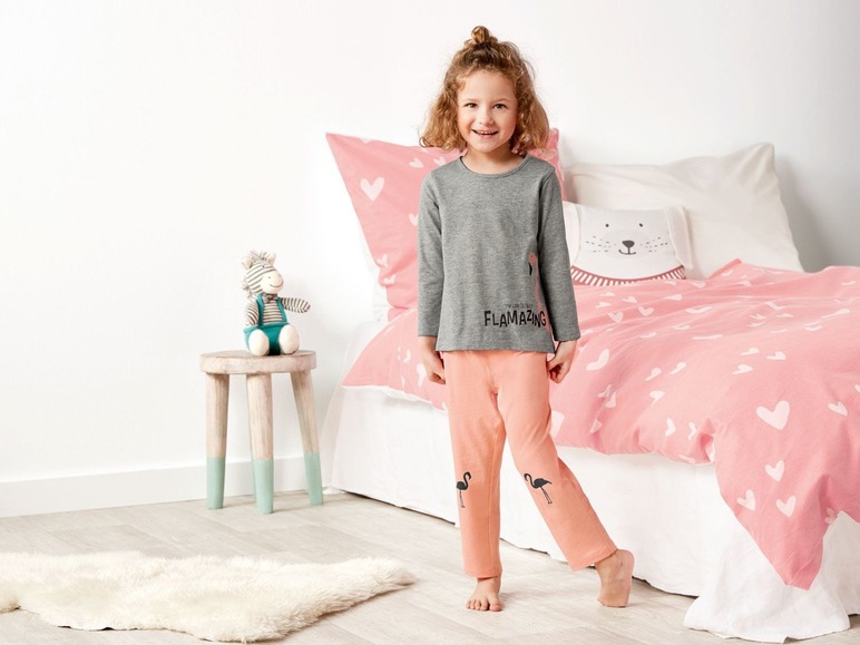 Gehe zu Vollbildansicht: LUPILU® Mädchen Schlafanzug, 2 Stück, aus reiner Baumwolle - Bild 16