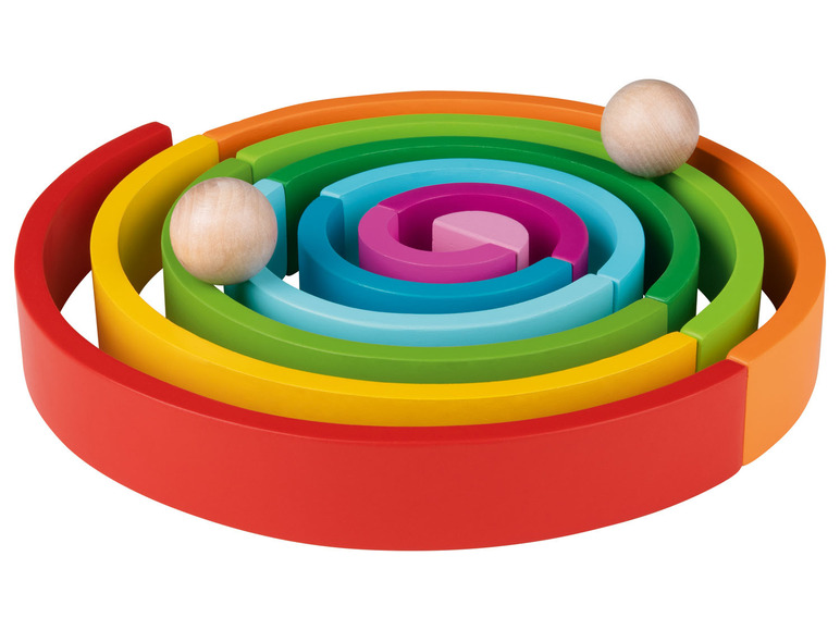 Gehe zu Vollbildansicht: PLAYTIVE® Holz Spielzeug Montessori, regenbogenfarben - Bild 5