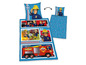 Bettwäsche mit Fireman Sam-Motiv, mit rotem Feuerwehrauto und Feuerwehrmann Sam.