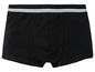 Schwarze Boxershorts mit einem grauen Band.