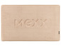 Beige Badematte mit Mexx Logo.