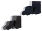 Ein Set mit schwarzen und grauen Socken.