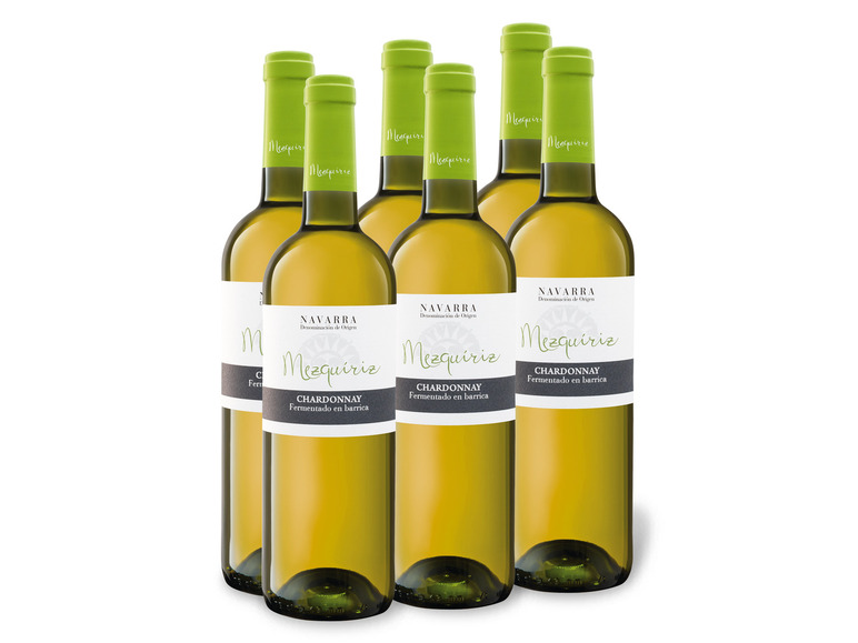 6 x 0 75-l-Flasche Weinpaket Mezquiriz Chardonnay DO trocken Weißwein