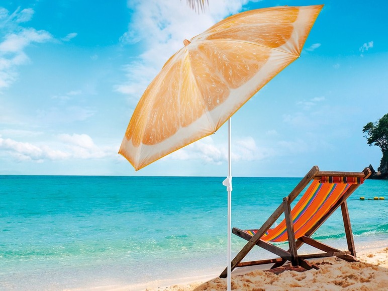 Gehe zu Vollbildansicht: FLORABEST® FLORABEST Sonnenschirm, 160 cm Durchmesser, höhenverstellbar, 50+ UV-Schutz, Knickfunktion - Bild 10
