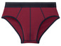 Bordeauxrote Unterhose mit schwarzem Bund.