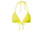 Gelber Bikini-Oberteil mit Halstband.