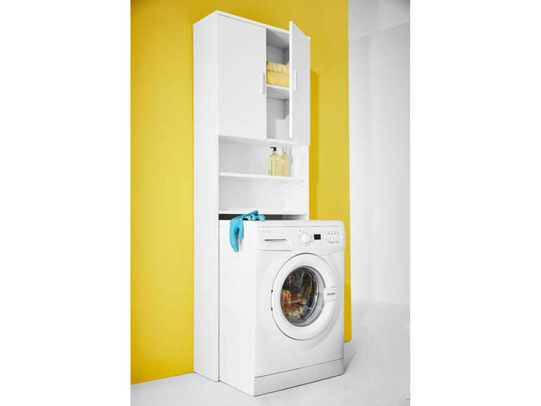 Gehe zu Vollbildansicht: LIVARNO LIVING Waschmaschinenüberbauschrank »Liverpool«, weiß - Bild 7