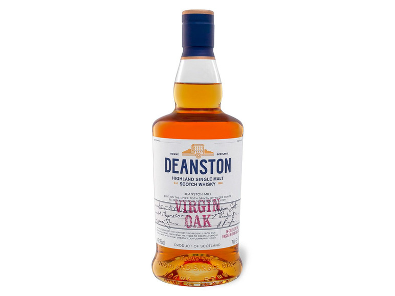 Gehe zu Vollbildansicht: Deanston Virgin Oak Highland Single Malt Scotch Whisky mit Geschenkbox 46,3% Vol - Bild 2