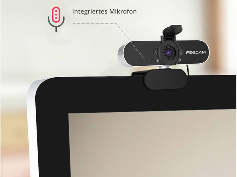 Gehe zu Vollbildansicht: Foscam W21 1080P USB Webkamera mit eingebautem Mikrofon für Livestreaming - Bild 7