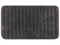 Dunkelgraue Badematte mit Rippen.