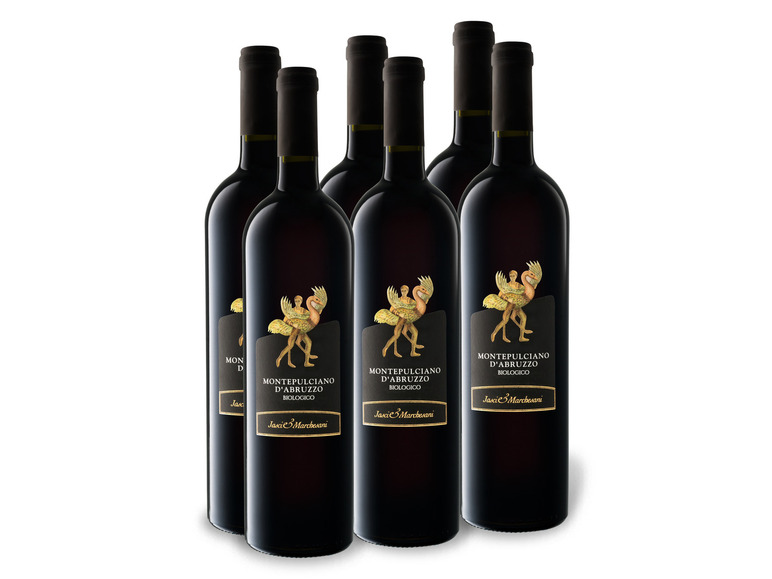 Gehe zu Vollbildansicht: 6 x 0,75-l-Flasche Weinpaket Jasci & Marchesani Montepulciano d'Abruzzo DOC trocken, Rotwein - Bild 1