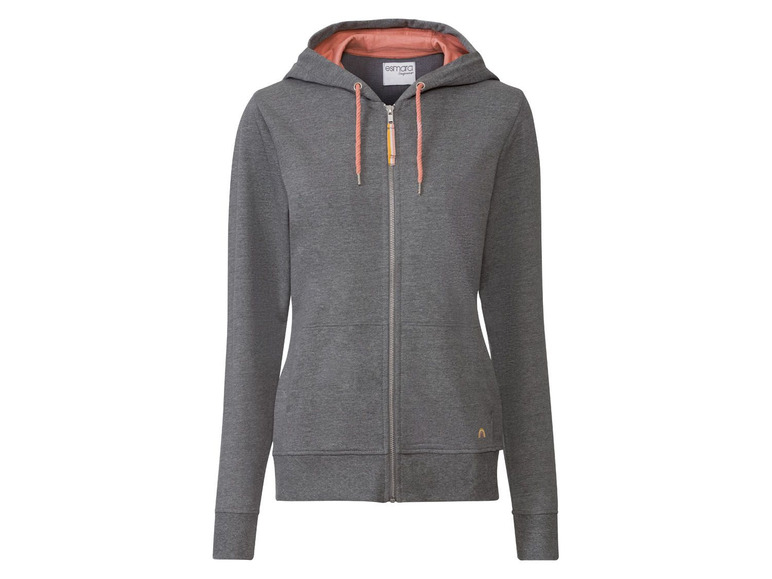 Ein grauer Hoodie mit Reißverschluss von Esmara.