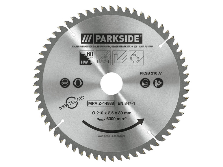 Gehe zu Vollbildansicht: PARKSIDE® Kreissägeblatt »PKSB 210 A1«, 210 mm - Bild 2